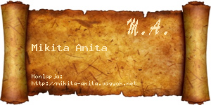 Mikita Anita névjegykártya